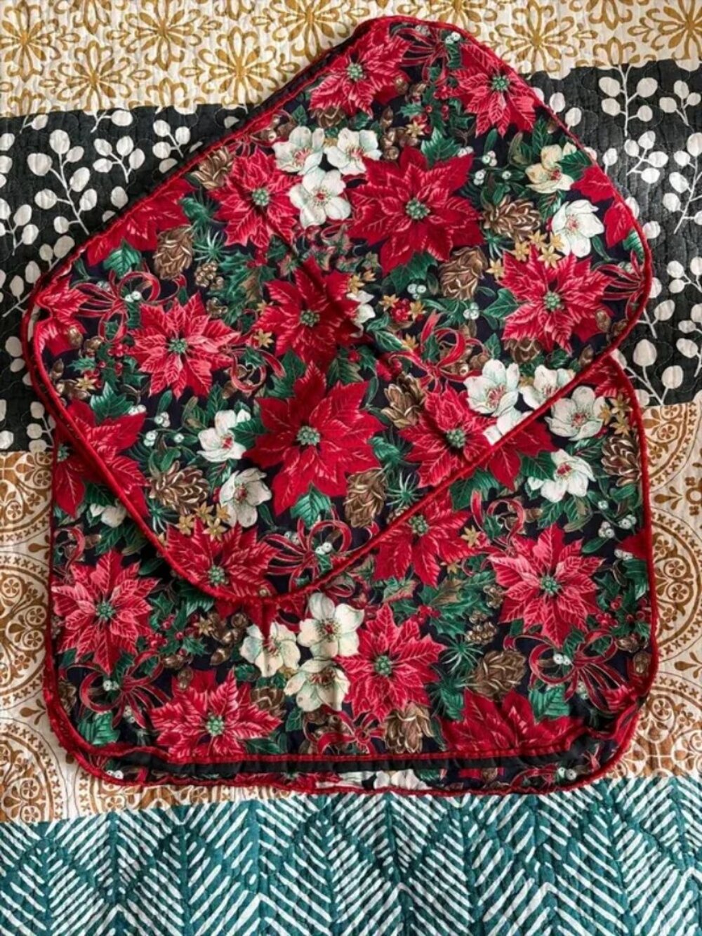 Christmas Poinsettia Place-Mats (4)